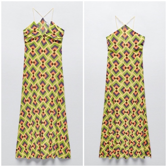 Zara geometrical jacquard knit dress NEW - Picture 6 of 7